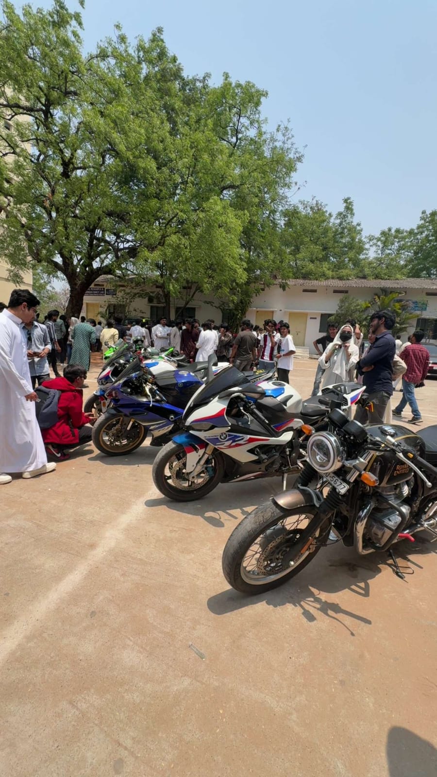Custom motorcycle on display at ARTIX Autofest